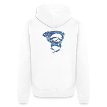 Patinoires du Chaos – Attracteur Étrange - Veste à capuche bio Premium Unisexe - blanc - Dos - Thijin (182cm)