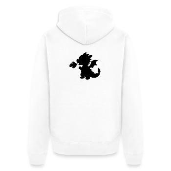 Dragon - Unisex Premium Bio Zip Hoodie - Weiß - Hinten - Thijin (182cm)