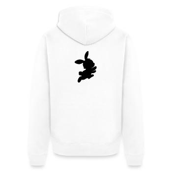 Bunny - Unisex Premium Bio Zip Hoodie - Weiß - Hinten - Thijin (182cm)