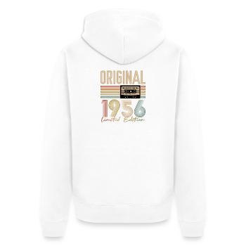 70. Geburtstag, 70 Jahre - Unisex Premium Bio Zip Hoodie - Weiß - Hinten - Thijin (182cm)