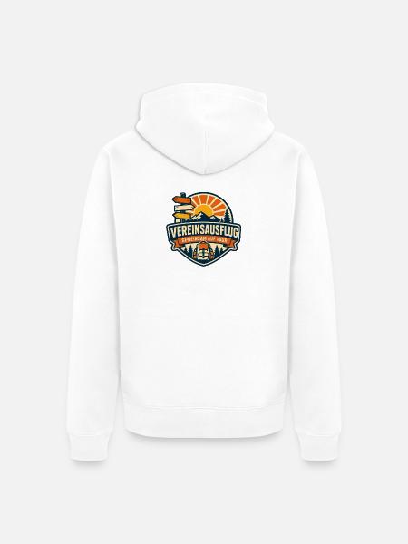 Vereinsausflug Logo – Gemeinsame Tour - Unisex Premium Bio Zip Hoodie - Weiß