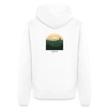 Taunus Germany | Vintage Forest Poster - Unisex Premium Bio Zip Hoodie - Weiß - Hinten - Thijin (182cm)