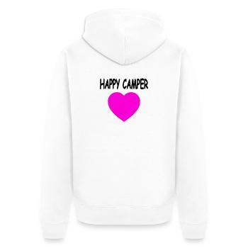 Camper - Unisex Premium Bio Zip Hoodie - Weiß - Hinten - Thijin (182cm)