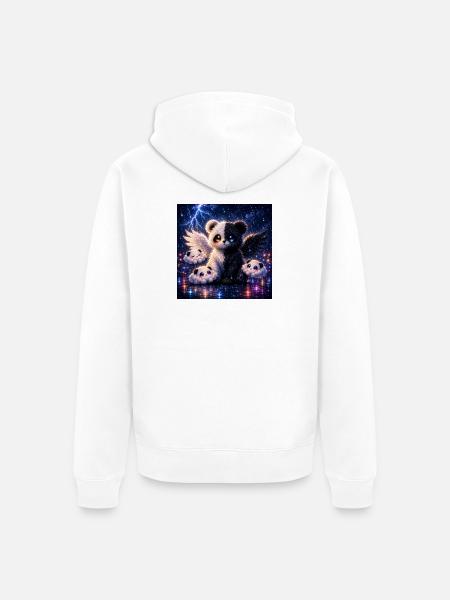 Echo Panda – Double Édition Esprit - Veste à capuche bio Premium Unisexe - blanc