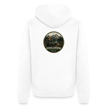 Overlanding Vintage Adventure Graphic - Unisex Premium Organic Zip Hoodie - white - Back - Thijin (182cm)