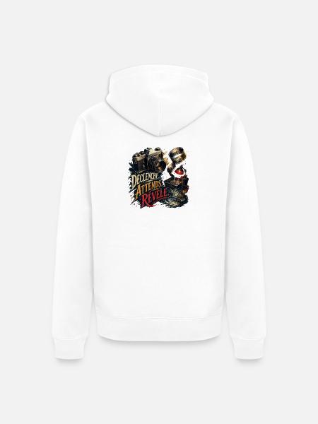 Déclenche Attends Révèle Retro Photo - Veste à capuche bio Premium Unisexe - blanc