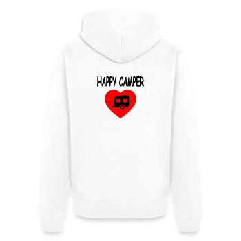 Camper - Unisex Premium Bio Zip Hoodie - Weiß - Hinten - Thijin (182cm)