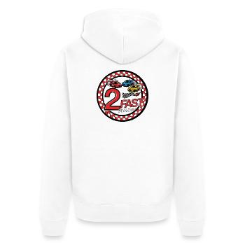2 Almost Birthday Race Car - Unisex Premium Organic Zip Hoodie - white - Back - Thijin (182cm)