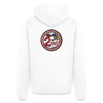 2 Almost Birthday Rally - Unisex Premium Organic Zip Hoodie - white - Back - Thijin (182cm)