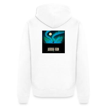 Aurora Hain National Park – Northern - Unisex Premium Bio Zip Hoodie - Weiß - Hinten - Thijin (182cm)