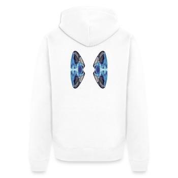  Eisflügel - Mathe Kunst - Unisex Premium Organic Zip Hoodie - white - Back - Thijin (182cm)