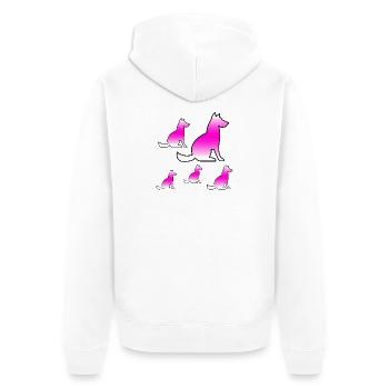 canine - Unisex Premium Organic Zip Hoodie - white - Back - Thijin (182cm)