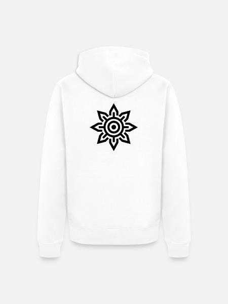 Aztec sun - Unisex Premium Organic Zip Hoodie - white