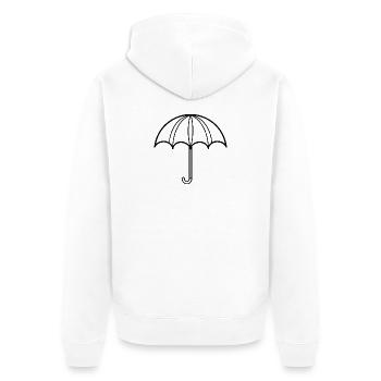 umbrella - Unisex Premium Organic Zip Hoodie - white - Back - Thijin (182cm)