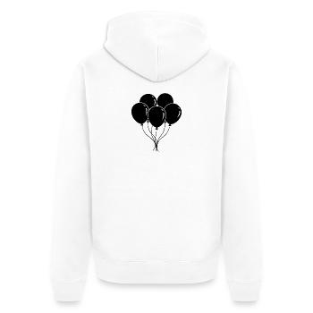 Birthday Balloons - Unisex Premium Organic Zip Hoodie - white - Back - Thijin (182cm)