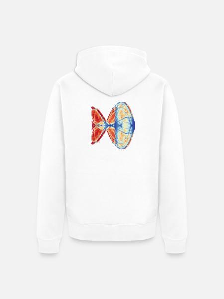 Feuer & Eis - Chaoskunst - Unisex Premium Organic Zip Hoodie - white