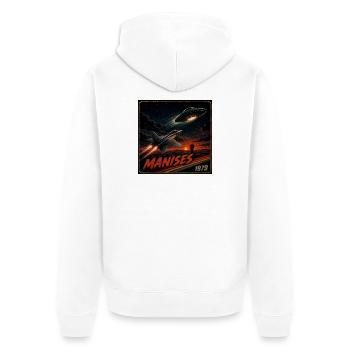Manises UFO 1979 - Unisex Premium Organic Zip Hoodie - white - Back - Thijin (182cm)