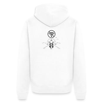 Liberté sur deux roues - Veste à capuche bio Premium Unisexe - blanc - Dos - Thijin (182cm)