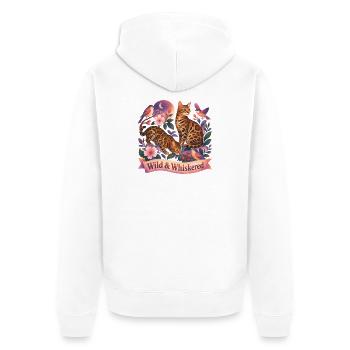 Chat Bengale de la Nature Magique - Veste à capuche bio Premium Unisexe - blanc - Dos - Thijin (182cm)
