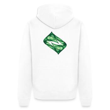 Dynamic Track - Nature - Chaos Art - Unisex Premium Organic Zip Hoodie - white - Back - Thijin (182cm)
