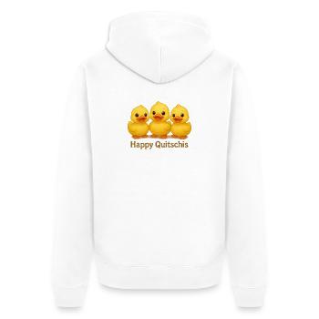 Joyeux Quitschis - Veste à capuche bio Premium Unisexe - blanc - Dos - Thijin (182cm)