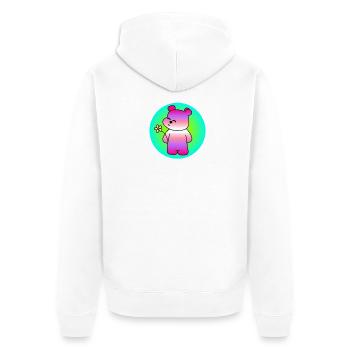 Ours sucré - Veste à capuche bio Premium Unisexe - blanc - Dos - Thijin (182cm)
