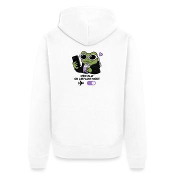 Lunettes de soleil esthétiques Gen Z Frog Boba Kawaii Drôle - Veste à capuche bio Premium Unisexe - blanc - Dos - Thijin (182cm)