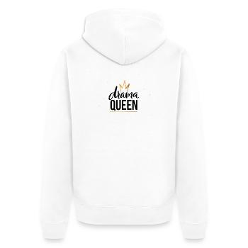 Ligne minimaliste Golden Crown - Veste à capuche bio Premium Unisexe - blanc - Dos - Thijin (182cm)