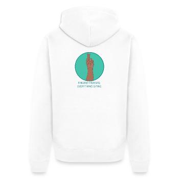 Je croise les doigts pour que tout aille bien, drôle, positif. - Veste à capuche bio Premium Unisexe - blanc - Dos - Thijin (182cm)