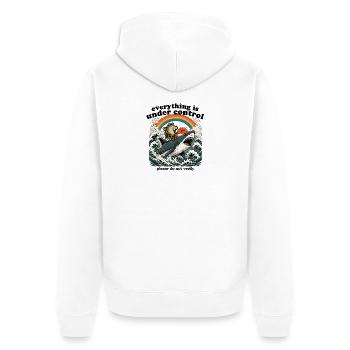 Grenouille sur arc-en-ciel - Veste à capuche bio Premium Unisexe - blanc - Dos - Thijin (182cm)