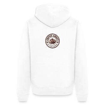 Coffee Addict Est chaque matin – Kaffee - Veste à capuche bio Premium Unisexe - blanc - Dos - Thijin (182cm)