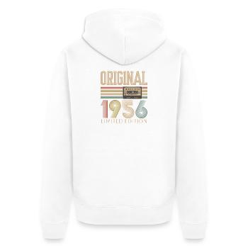 70e anniversaire, 70 ans - Veste à capuche bio Premium Unisexe - blanc - Dos - Thijin (182cm)