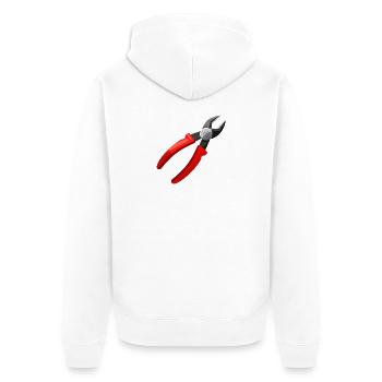Pinces - Veste à capuche bio Premium Unisexe - blanc - Dos - Thijin (182cm)