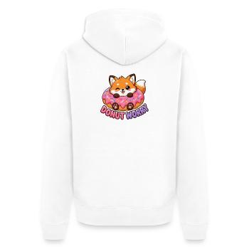 Mignon T-shirt Wigaii Fox Donut Worry - Veste à capuche bio Premium Unisexe - blanc - Dos - Thijin (182cm)