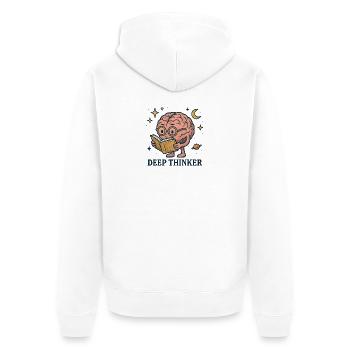 Penseurs profonds dans l’Empire stellaire - Veste à capuche bio Premium Unisexe - blanc - Dos - Thijin (182cm)