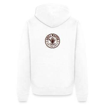 Grill Master Est Since Always – BBQ Grill - Unisex Premium Bio Zip Hoodie - Weiß - Hinten - Thijin (182cm)