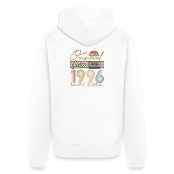 30e anniversaire, 30 ans - Veste à capuche bio Premium Unisexe - blanc - Dos - Thijin (182cm)