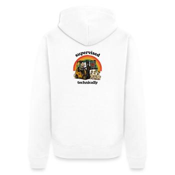 Canards arc-en-ciel Bear Forklift - Veste à capuche bio Premium Unisexe - blanc - Dos - Thijin (182cm)