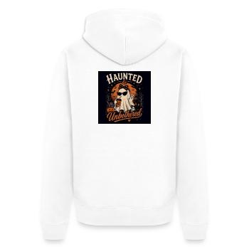 Verfluchtes und Ungestörtes Halloween - Unisex Premium Bio Zip Hoodie - Weiß - Hinten - Thijin (182cm)