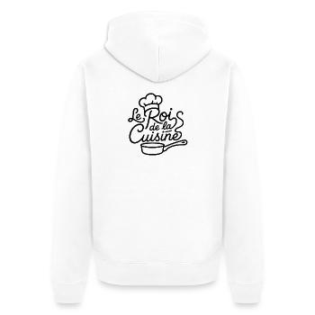 Roi de la Cuisine 👑 | Cadeau pour Chef Cuisiniet - Veste à capuche bio Premium Unisexe - blanc - Dos - Thijin (182cm)