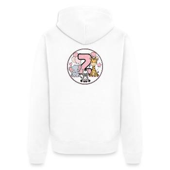 Süße Tierchen 2 - Unisex Premium Bio Zip Hoodie - Weiß - Hinten - Thijin (182cm)