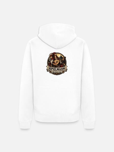 Spielmann – Musik verbindet Zeiten - Unisex Premium Bio Zip Hoodie - Weiß