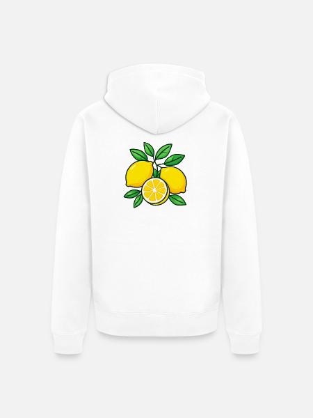 summer lemon - Unisex Premium Bio Zip Hoodie - Weiß