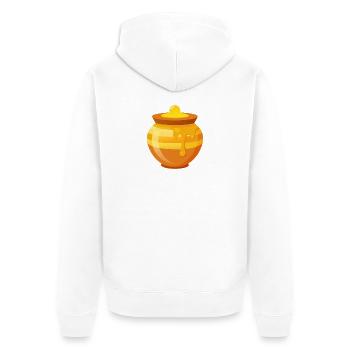 Honey Pot - Unisex Premium Bio Zip Hoodie - Weiß - Hinten - Thijin (182cm)