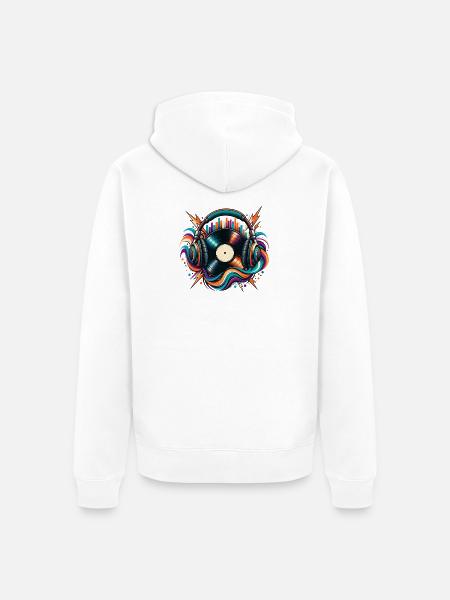 Vinyl Energy - Unisex Premium Bio Zip Hoodie - Weiß