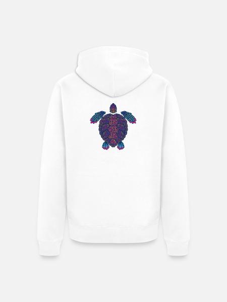 Alebrije-Schildkröte - Unisex Premium Bio Zip Hoodie - Weiß
