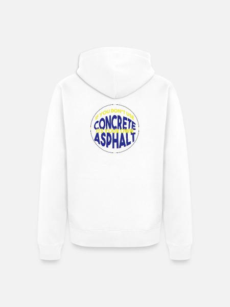 Beton Betonfertiger Betonmischer - Unisex Premium Bio Zip Hoodie - Weiß