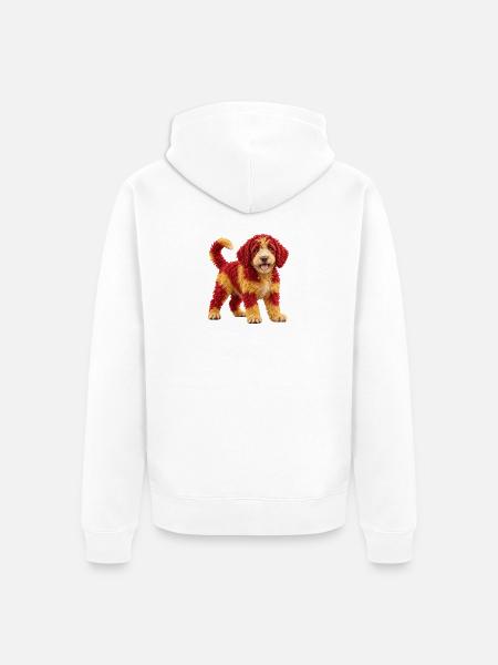 Spanischer Wasserhund - Unisex Premium Bio Zip Hoodie - Weiß