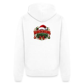 Weihnachtsmodus aktiviert – Weihnachtsdesign - Unisex Premium Bio Zip Hoodie - Weiß - Hinten - Thijin (182cm)