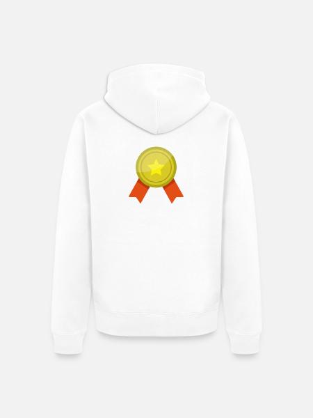 Medaille - Unisex Premium Bio Zip Hoodie - Weiß